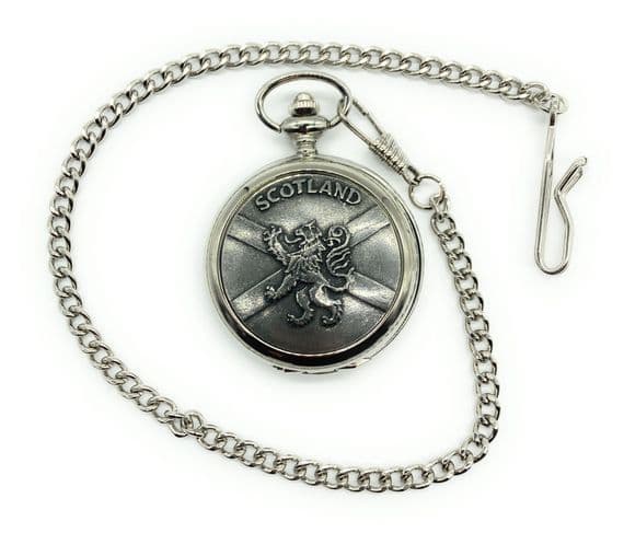 Gents Scottish Lion Rampant Cross  Pocket Watch