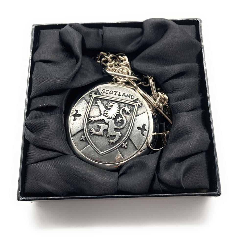 Gents Scottish Lion Rampant Shield Pocket Watch