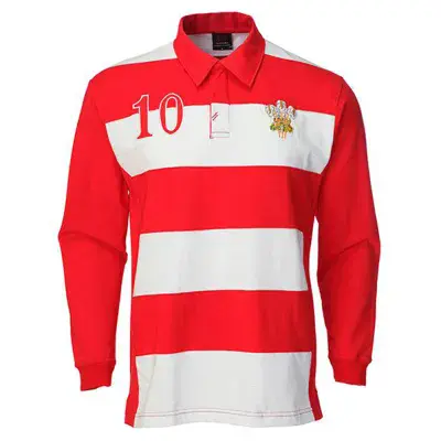 Gents Selina Hooped Long Sleeve Welsh Rugby Shirt