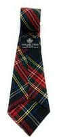 Stewart Black Tartan Tie & Pocket Square Set | Scottish Tartan