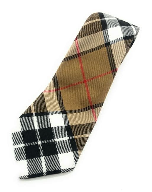 Gents Thomson Camel Tartan Tie