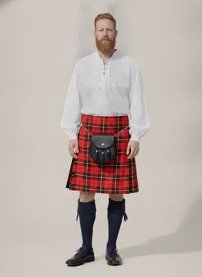 Gents Wallace Tartan 5 Yard Kilt & Casual Day Sporran Set