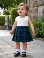 Girls Black Watch Tartan Bodice Dress