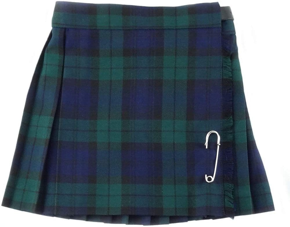 Girls Black Watch Tartan Kilt