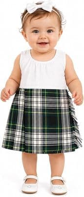 Girls Gordon Dress Tartan Bodice Dress
