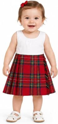 Girls Royal Stewart Tartan Bodice Dress