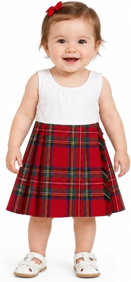 Girls Royal Stewart Tartan Bodice Dress