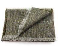 Green Fleck Harris Tweed Scarf | Highland Tweed