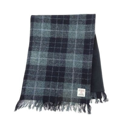Grey & Black Harris Tweed Scarf