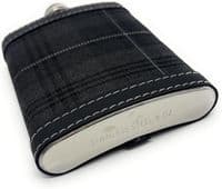 Grey Granite Tartan 8oz Hip Flask