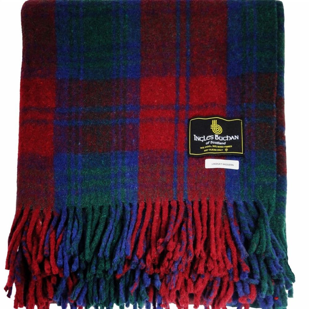 Ingles Buchan of Scotland Lindsay Tartan Wool Travel Rug/Blanket