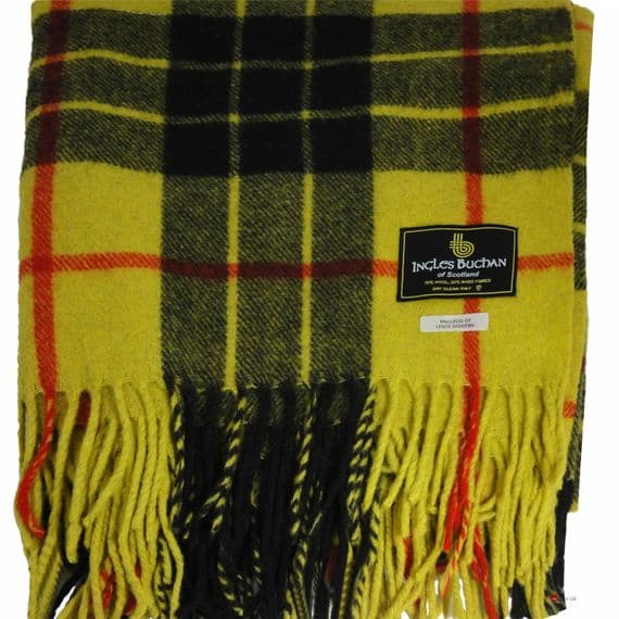 Ingles Buchan of Scotland MacLeod of Lewis Tartan Wool Travel Rug/Blanket