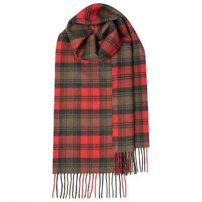 Kerr Weathered Tartan Pure Lambswool Unisex Scarf