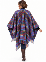 Ladies Anderson Modern Tartan Lambswool Scottish Cape - Made in Scotland