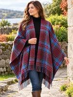 Ladies Anderson Modern Tartan Wool Cape