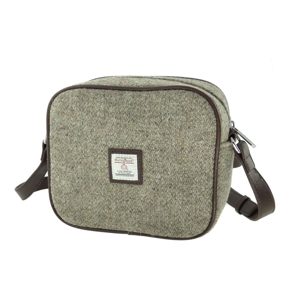 Ladies Authentic Harris Tweed Almond Square Mini Bag Oatmeal