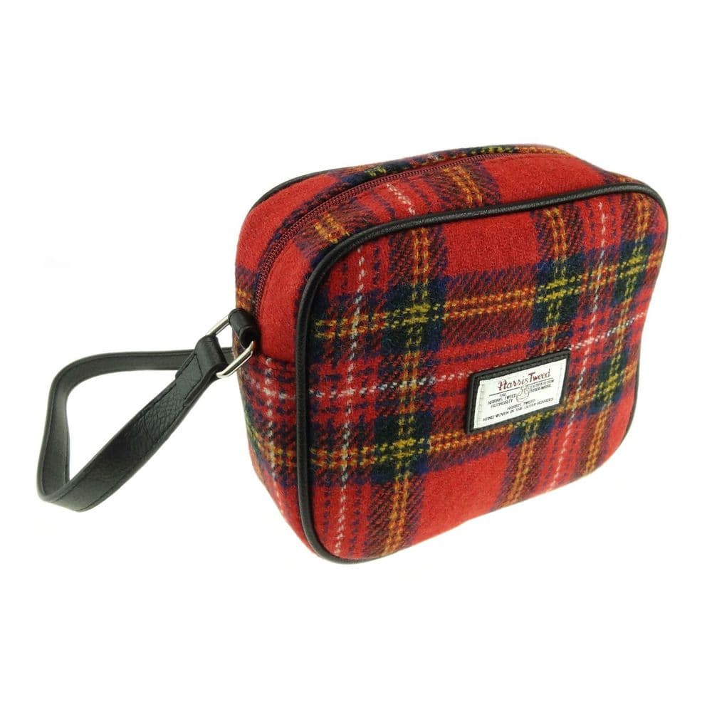Ladies Authentic Harris Tweed Almond Square Mini Bag Royal Srewart Tartan