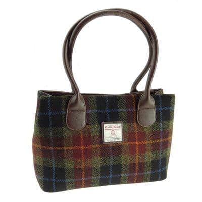 Ladies Authentic Harris Tweed Classic Handbag Autumn Check