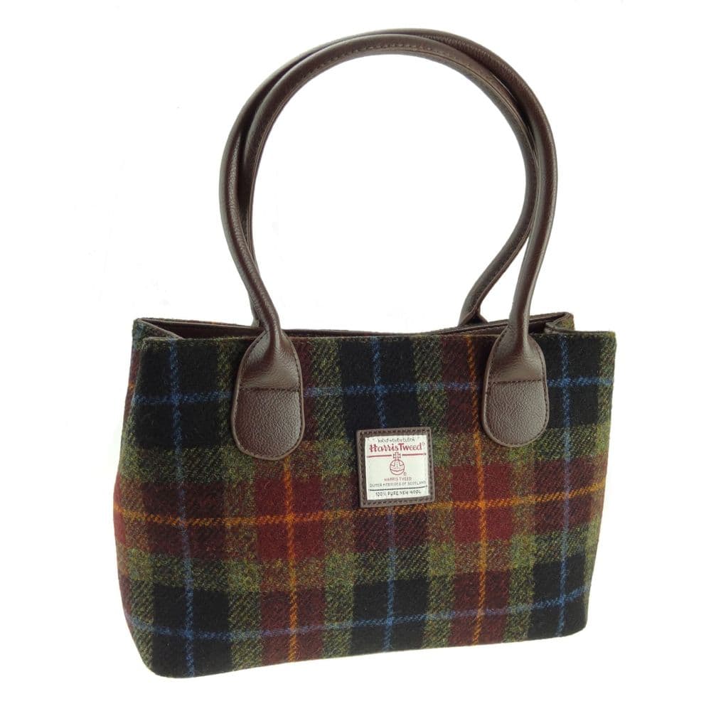 Ladies Authentic Harris Tweed Classic Handbag Autumn Check