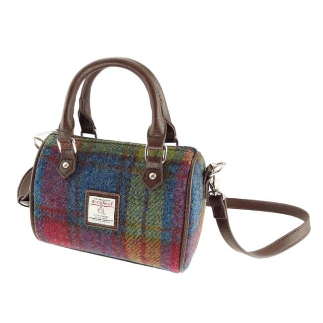 Ladies Authentic Harris Tweed Kilbride Mini Bowling Bag Buchanan Tartan
