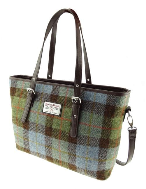 Ladies Authentic Harris Tweed Large Tote Bag MacLeod Tartan