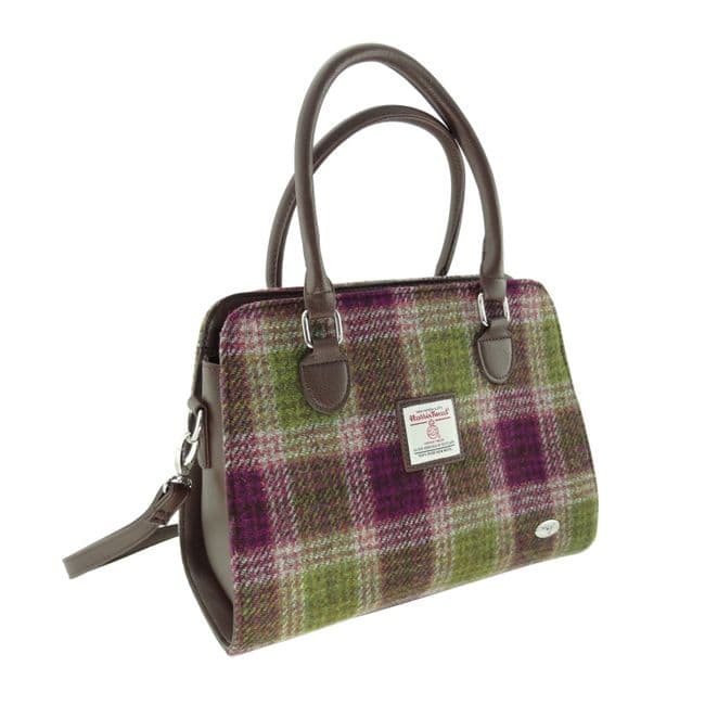 Ladies Authentic Harris Tweed Midi Tote Findhorn Bag Heather Check