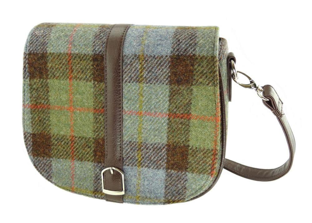 Ladies Authentic Harris Tweed Shoulder Bag MacLeod Tartan