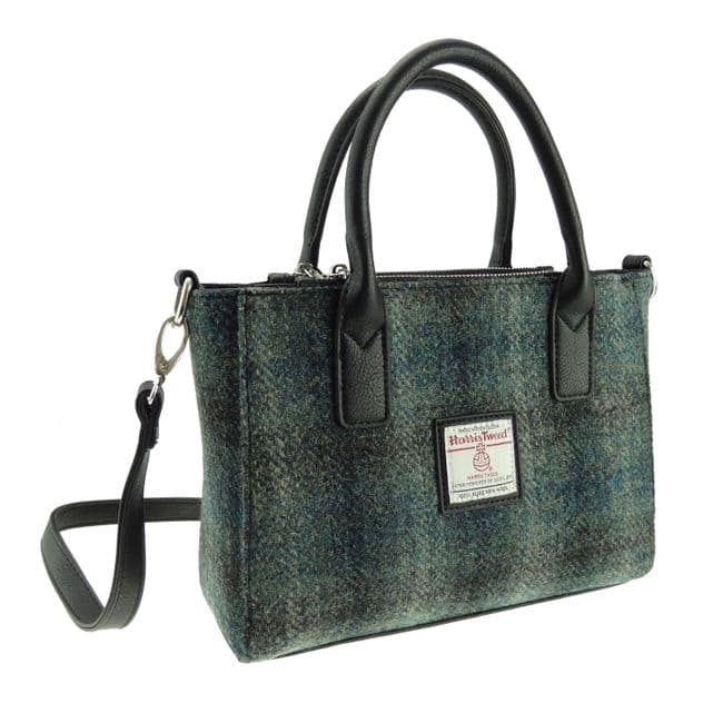 Ladies Authentic Harris Tweed Small Tote Bag Moss Green