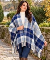 Ladies Bannockbane Silver Tartan Lambswool Mini Cape