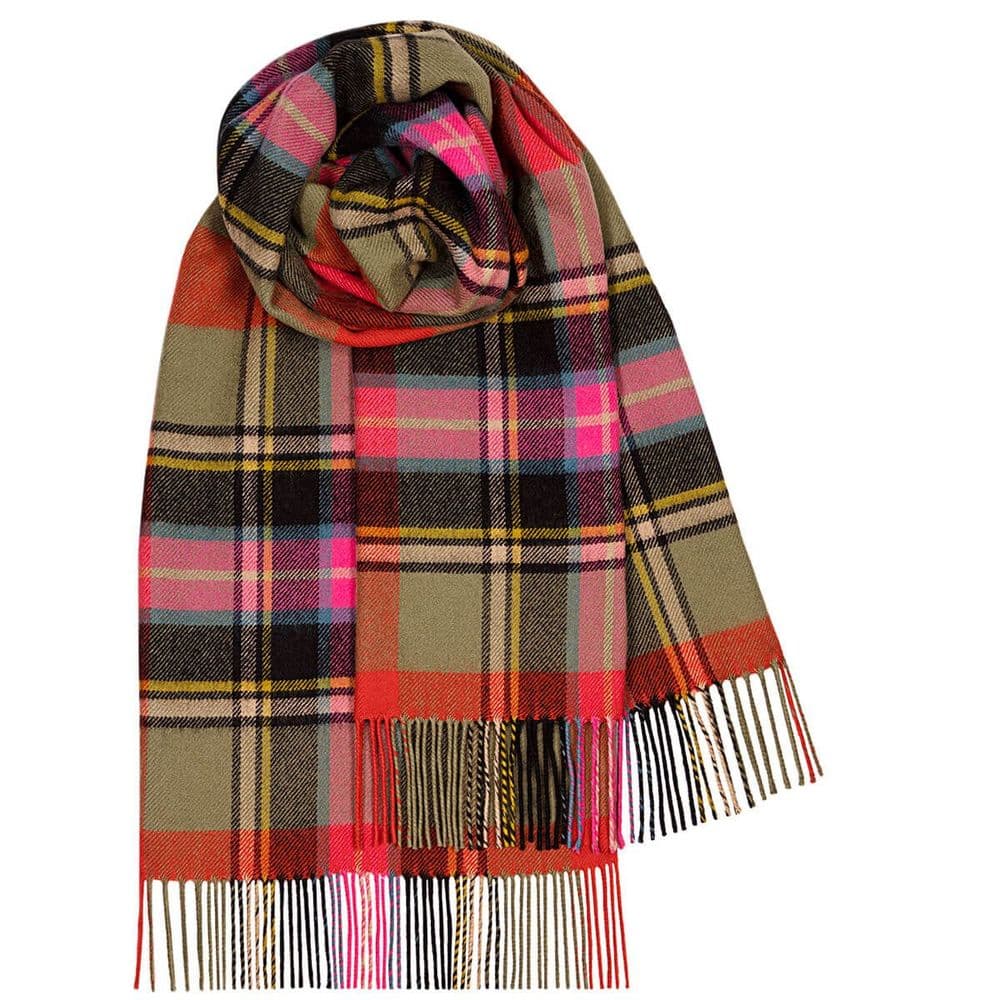 Ladies Bruce of Kinnaird Ancient Tartan Lambswool Stole - Made in Scotland