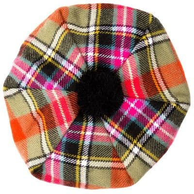 Ladies Bruce of Kinnaird Ancient Tartan Lambswool Tam - Made in Scotland