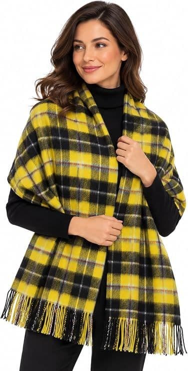 Ladies Cornish National Tartan Lambswool Stole