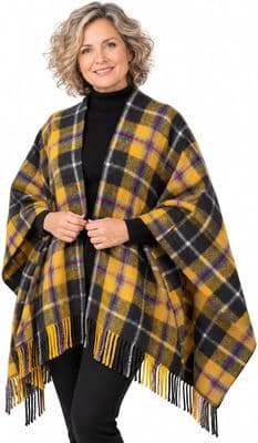 Ladies Cornish National Tartan Wool Cape