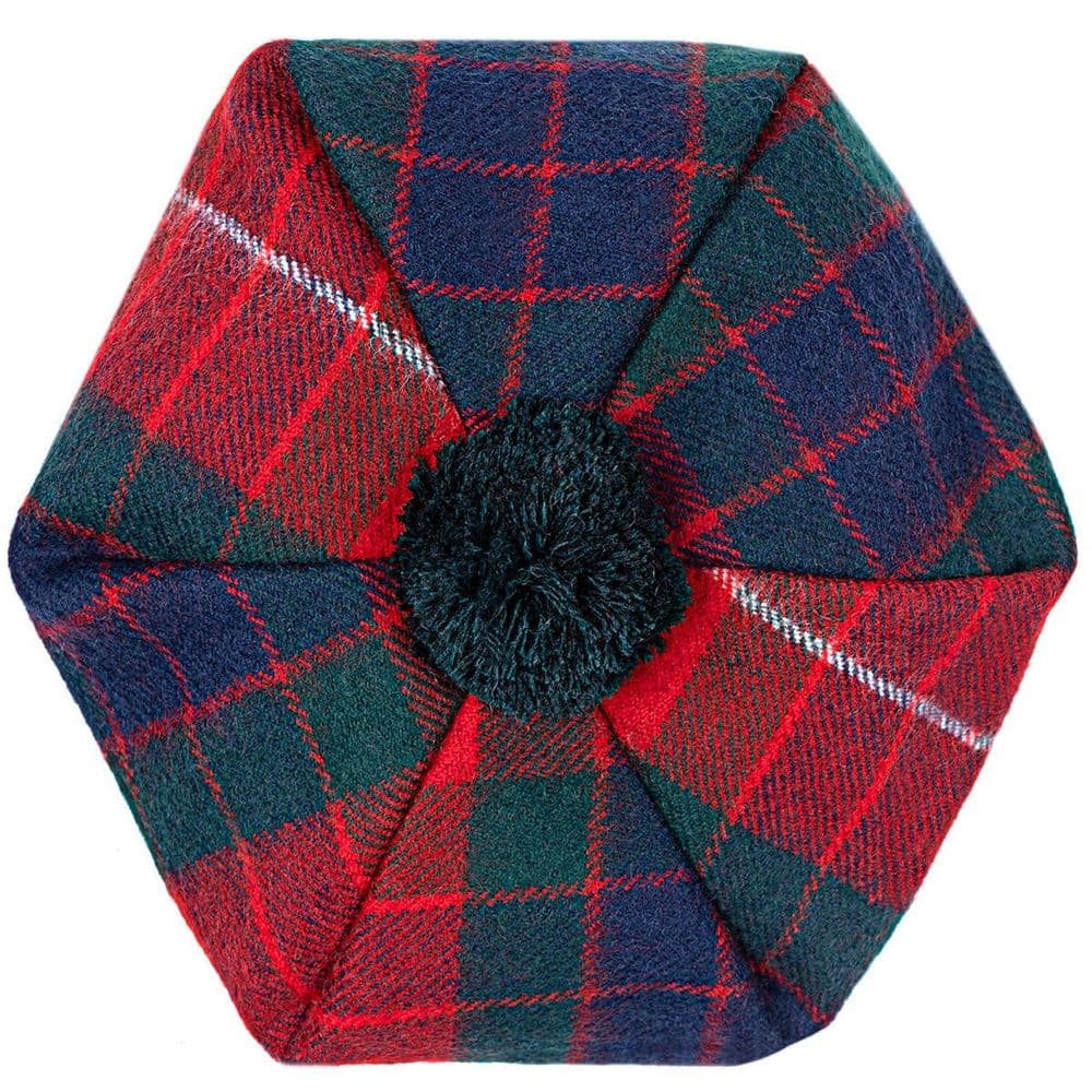 Ladies Fraser Red Modern Tartan Lambswool Tam - Made in Scotland