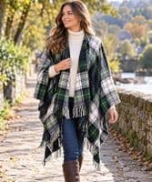 Ladies Gordon Dress Tartan Lambswool Cape - Made in Scotland