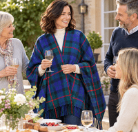Ladies Gunn Modern Tartan Wool Cape