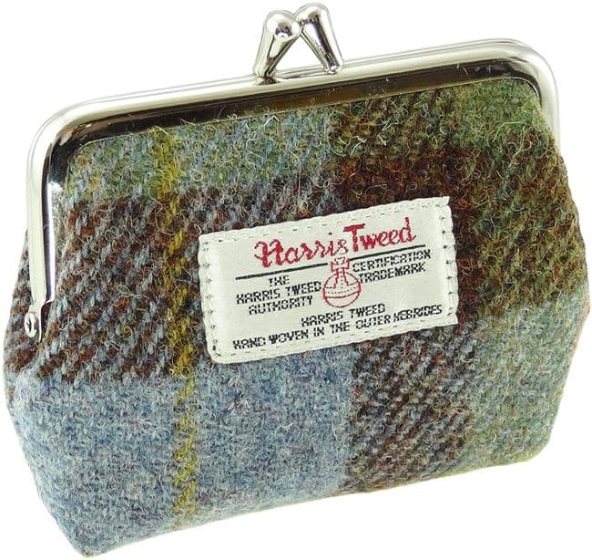 Ladies Harris Tweed Small Coin Purse in MacLeod Tartan
