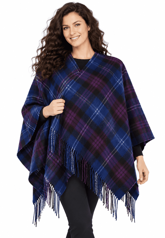 Ladies Heritage of Scotland Tartan Pure Lambswool Mini Cape