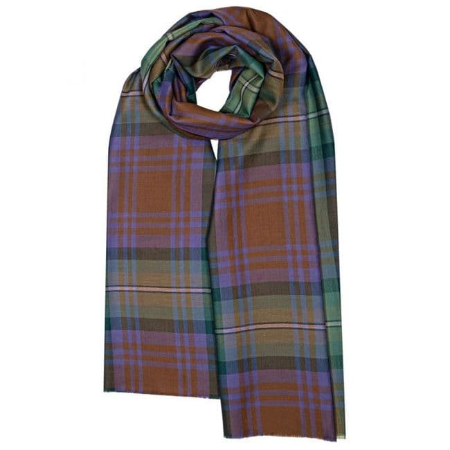 Ladies Isle of Skye Tartan Extra Fine Merino Wool Stole - Made in Scotland