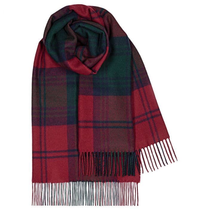 Ladies Lindsay Tartan Pure Lambswool Stole - Made in Scotland