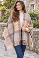 Ladies MacKellar Natural Tartan Pure Cashmere Mini Cape