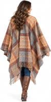 Ladies MacKellar Natural Tartan Pure Cashmere Mini Cape