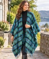 Ladies MacKenzie Ancient Tartan Lambswool Cape - Made in Scotland
