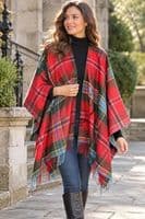 Ladies MacLean of Duart Weathered Tartan Lambswool Cape - Made in Scotland