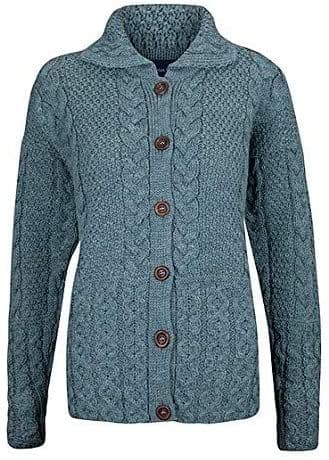 Ladies Pure British Wool Summer Storm Aran Cardigan