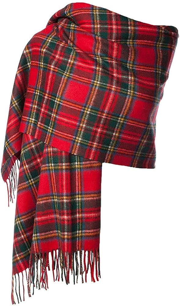 Ladies Pure Lambswool Royal StewartTartan Stole By Ingles Buchan