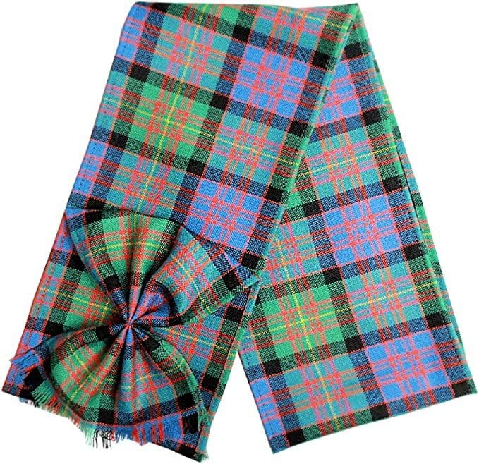 Ladies Pure Wool Carnegie Ancient Tartan Mini Sash With Rosette Made in Scotland