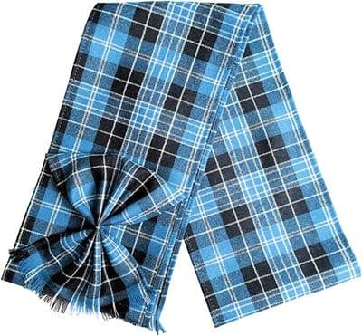 Ladies Pure Wool Clark Ancient Tartan Mini Sash With Rosette Made in Scotland
