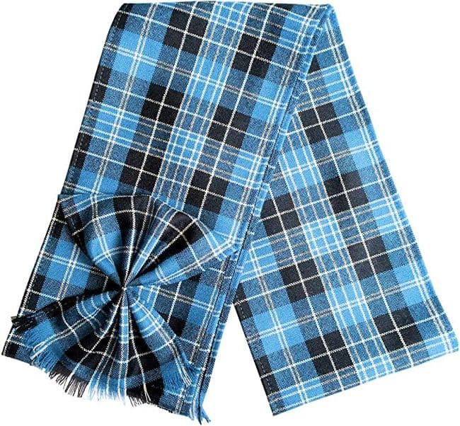 Ladies Pure Wool Clark Ancient Tartan Mini Sash With Rosette Made in Scotland