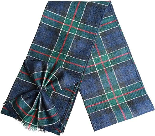 Ladies Pure Wool Colquhoun Tartan Mini Sash With Rosette Made in Scotland